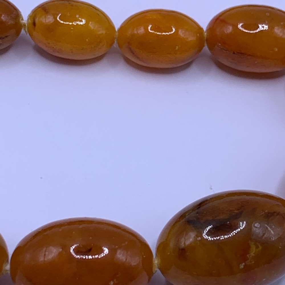 Amber Bead Statement Necklace - Amber - Picture 7 of 8